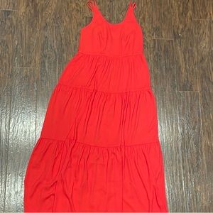 Loft red maxi dress